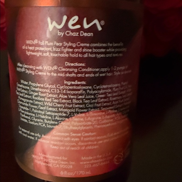 WEN Fall Plum Pear hair styling cream  bottle 6 oz - Picture 2 of 4